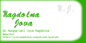 magdolna jova business card